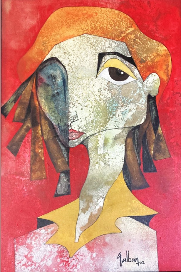 Ilusión de distorsión 2023 canvas/ acrylic/mix 24x36  $2000 USD