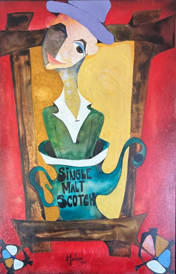 Un sueño -autorretrato 2023 canvas/ acrylic/mix 24x36 $1800 USD
